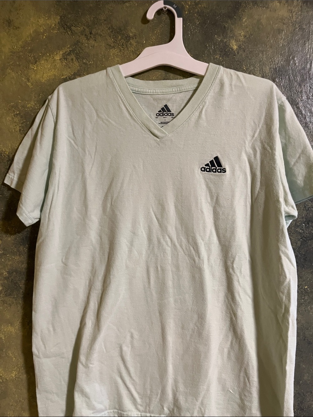 adidas Light Mint V-Neck Short Sleeve Tee